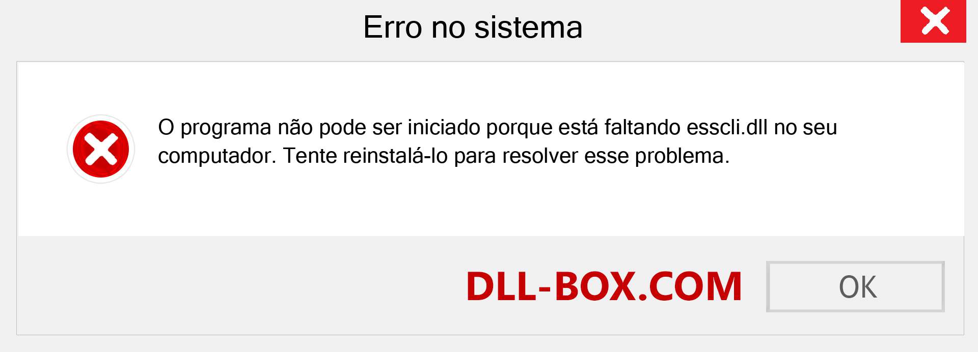 Arquivo esscli.dll ausente ?. Download para Windows 7, 8, 10 - Correção de erro ausente esscli dll no Windows, fotos, imagens